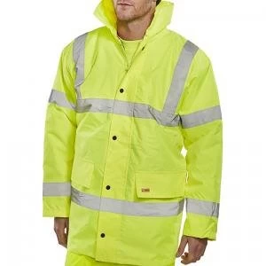 image of SuperTouch XXL High Visibility Standard Parka with 2 Way Zip Fastening