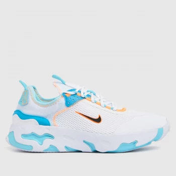 Image of Nike White & Pl Blue React Live Trainers Youth