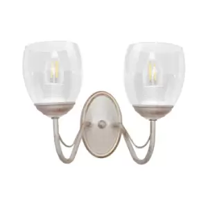 image of Allena Wall Lamp White, Gold, Transparent 27cm