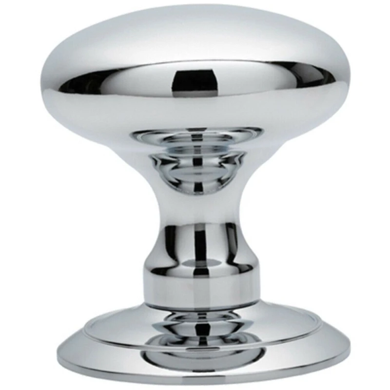Image of Loops PAIR Large Rounded Mortice Door Knob 65mm Diameter Polished Chrome Multi unisex