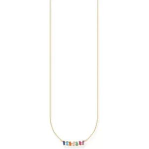 THOMAS SABO Charm Club Charming Coloured Baguette Necklace