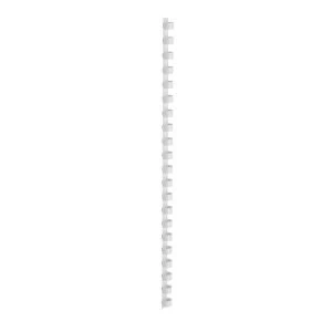 image of 5 Star Office Binding Combs Plastic 21 Ring 95 Sheets A4 12mm White Pack 100