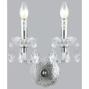 Image of Netlighting Classic Wall Lamp Chrome 2 Light with Clear Shade, E14