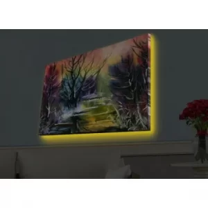 Image of 4570HDACT-059 Multicolor Decorative LED Lighted Canvas Painting