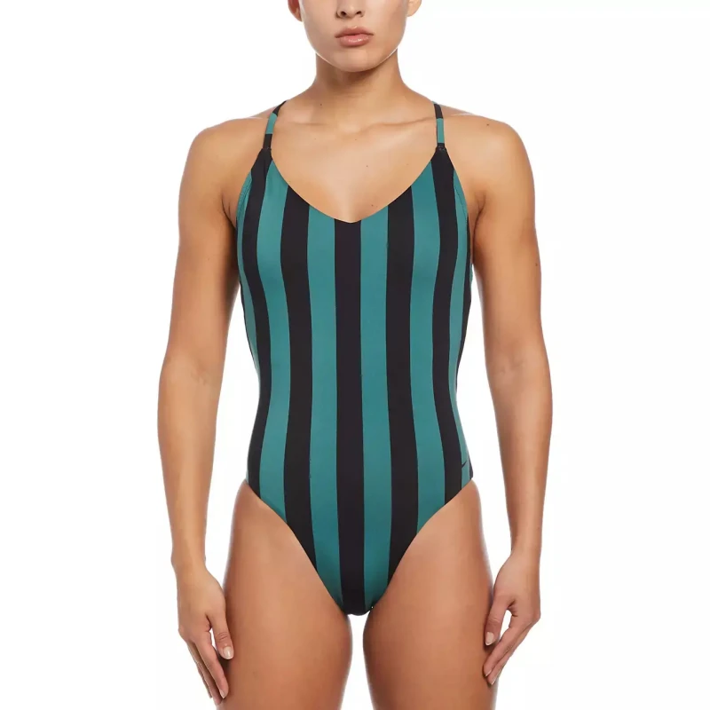 Image of One Piece swimsuit for girls Nike Statement Stripe Noir Female L