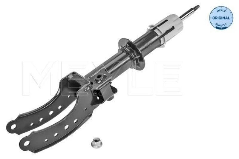Image of MEYLE 126 625 0009 Shock absorber Front Axle Right, Gas Pressure, Twin-Tube, Original Quality, Damper with Rebound Spring, Top pin Shock Absorber (85
