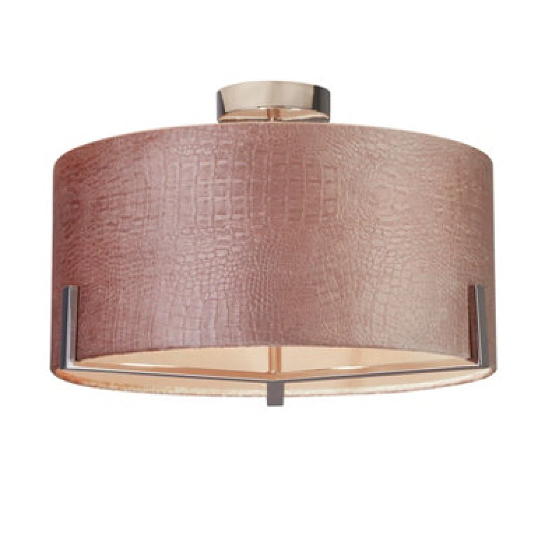 Image of Lighting Collection Haitian Blush Velvet Ceiling Fitting