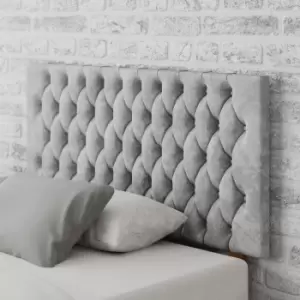 image of Monroe Mirazzi Velvet Headboard Silver