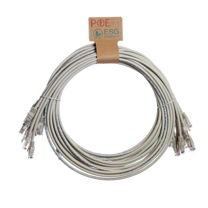 Image of Cablenet Cablenet 0.5m Cat6 RJ45 Grey U/UTP PVC 24AWG Flush Moulded Booted Patch Lead (PK10) 60-1005P