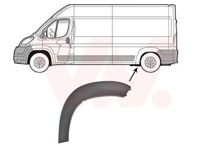 Image of VAN WEZEL Fender flare VAN WEZEL 1651423