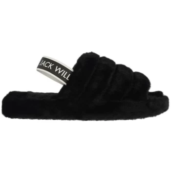 image of Jack Wills Wills Honeylane Slipper Womens - Black