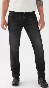 Rokker Rokkertech Tapered Slim Black Motorcycle Jeans, Size 32, black, Size 32