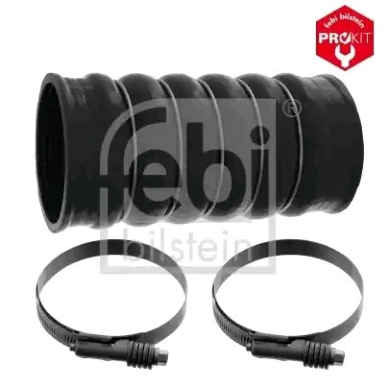 Image of FEBI BILSTEIN 48430 Turbocharger Hose with clamps, FPM (fluoride rubber), OE Turbo NEW FPM (fluoride rubber) Charger Intake Hose (3314)