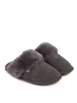 Image of Just Sheepskin Ladies Duchess Sheepskin Slippers - Grey, Size 6, Women
