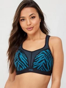 Panache Non Wired Sports Bra - Zebra Print, Size 36D, Women