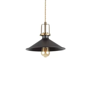 Image of Eris-3 Indoor Dome Ceiling Pendant Lamp 1 Light Black, E27