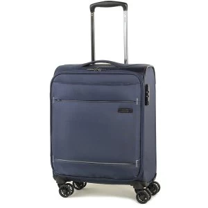 Image of Rock Deluxe-Lite Small 8 Wheel Spinner Navy Suitcase
