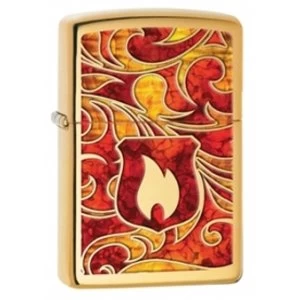 Image of Zippo Shield High Polish Brass Fusion lighter