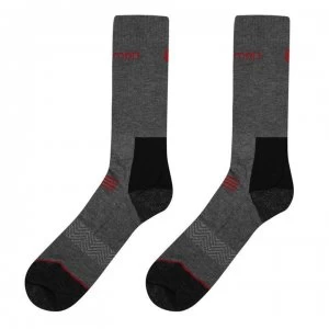 image of Salomon Lightweight 2 Pack Walking Socks Mens - Grey/Red