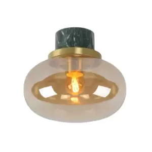 Image of Lorena Cottage Flush Ceiling Light Bathroom - Ø23cm - 1xE27 - IP44 - Amber
