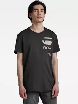 Image of G-Star RAW G RAW Logo T-Shirt, Charcoal, Size L, Men