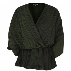 Image of Biba Kimono Wrap Top - Khaki