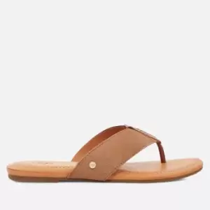 Image of UGG Womens Carey Suede Flip Flops - UK 7