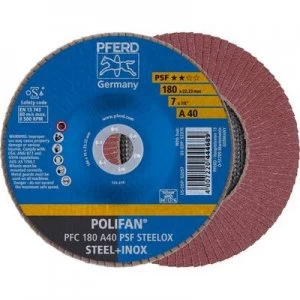 image of PFERD 67744185 POLIFAN-serrated washer PFC 180 A 40 PSF STEELOX Diameter 180 mm 10 pc(s)