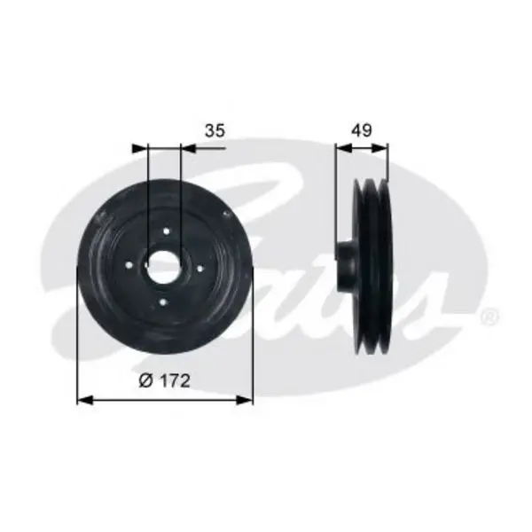 Image of GATES Torsional Vibration Damper TVD1123