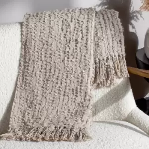 Image of Arvo Woven Tasselled Throw Feather