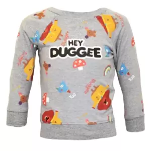 Image of Hey Duggee Boys Squirrel Club Long-Sleeved Sweatshirt (12-18 Months) (Grey/Multicoloured)