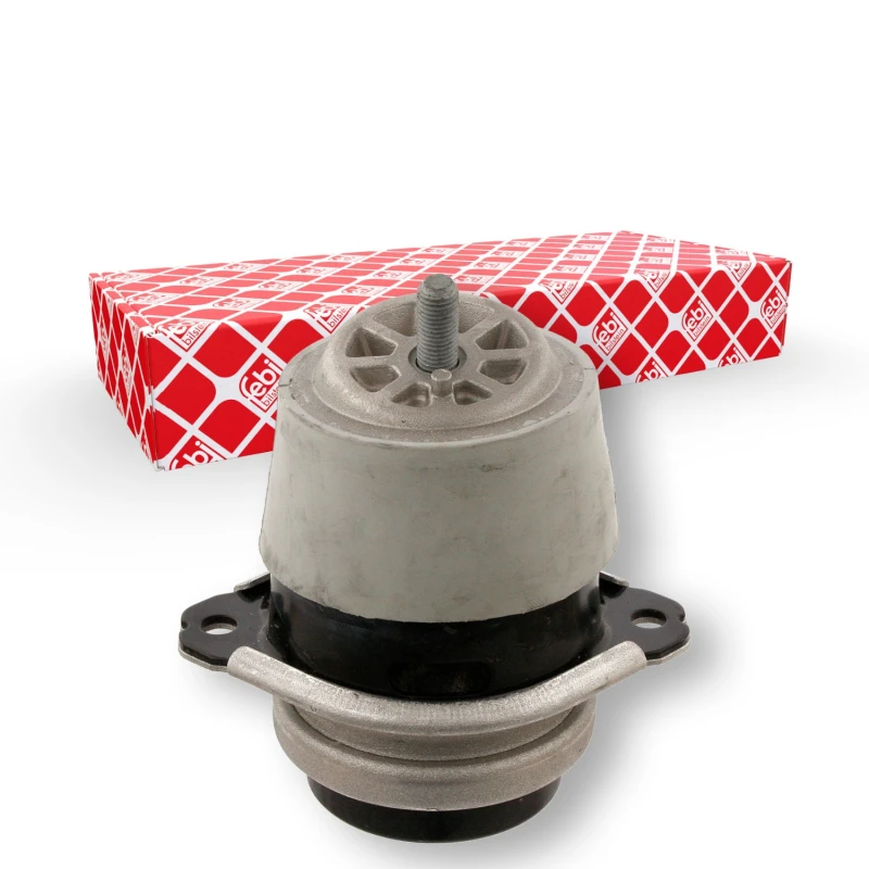 Image of FEBI BILSTEIN 31082 Engine mount Left, Hydro Mount, with splash protection cover Engine Mounting (247)