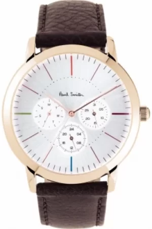 image of Mens Paul Smith MA Multifunction Leather Strap Watch P10112