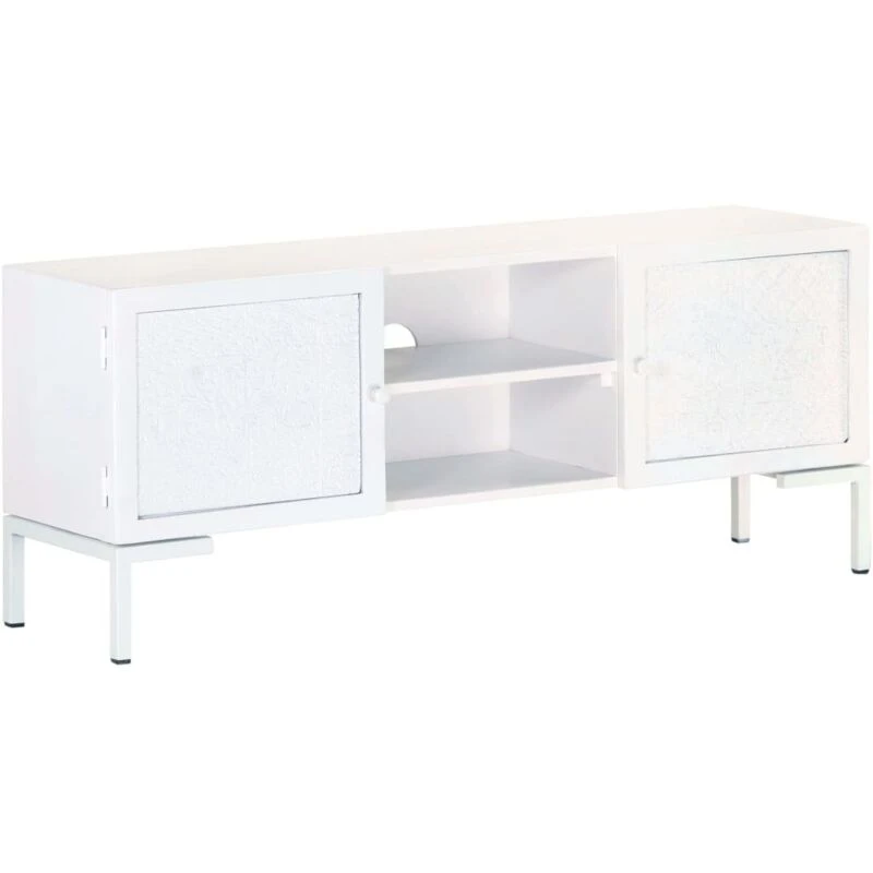 Image of VIDAXL TV Cabinet White 115x30x46cm Solid Mango Wood Vidaxl 8720286068465