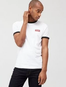 Image of Wrangler Ringer T-Shirt - White, Size 2XL, Men