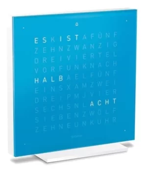 image of QLOCKTWO Touch Pure Blue Candy Table Clock