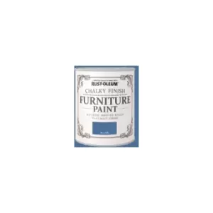 Image of Rust-Oleum Chalk Chalky Furniture Paint Blue Silk 125ml - Blue Silk