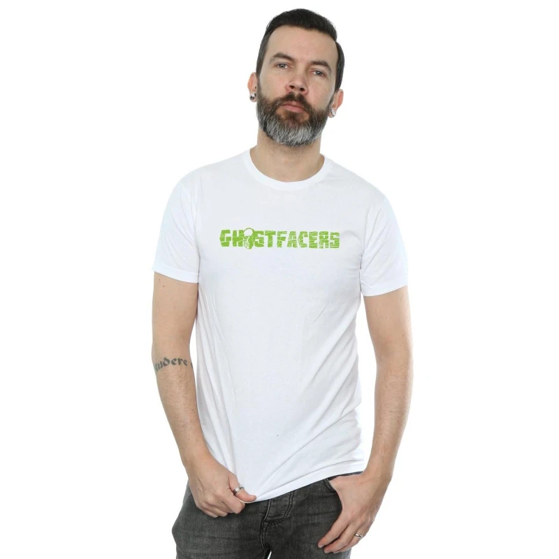 Image of Supernatural Supernatural Men Ghostfacers Logo T-Shirt in White Size: Small White S Male 5057972334577