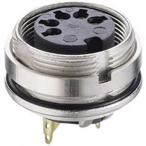 Image of DIN connector Socket vertical vertical Number of pins 8 Silver Lumberg 0305 08 1