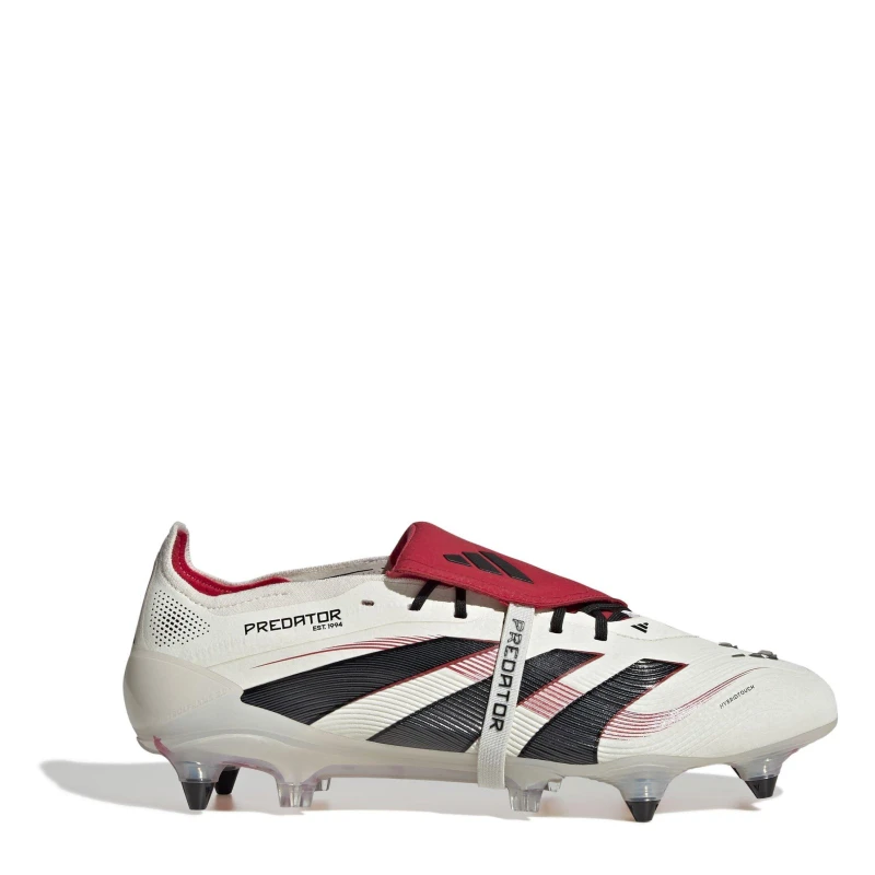 Image of adidas Predator Elite Fold Over Tongue Soft Ground Football Boots White/Black/Red male 7.5 (41.3)