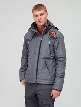 Image of Superdry Mountain Windcheater, Charcoal, Size S, Men