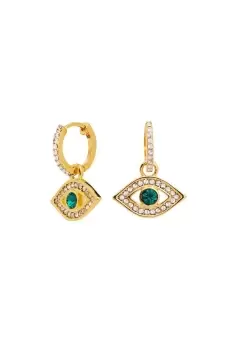 image of Jon Richard Radiance Collection Gold Plated Evil Eye Charm Earrings