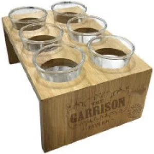 image of Peaky Blinders Garrison Wooden Shot Glass Set