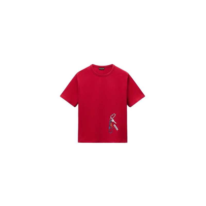 Image of Kid's T-Shirt Napapijri Albedo Rouge Unisex 4 ans