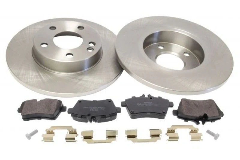 Image of MAPCO 47814 Brake disc and pads set Front Axle, Brake Disc Type: solid, prepared for wear warning indicator Brake Set,disc brakes (3405)