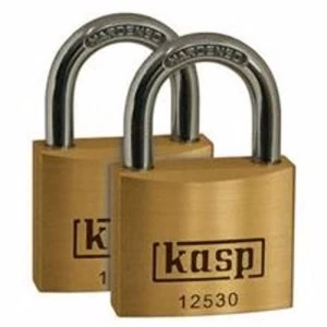 image of Kasp 30mm Hardened Steel and Brass Security Padlock