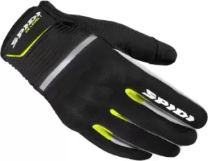 image of Spidi Flash Motorcycle Gloves, black-yellow, Size 2XL, black-yellow, Size 2XL