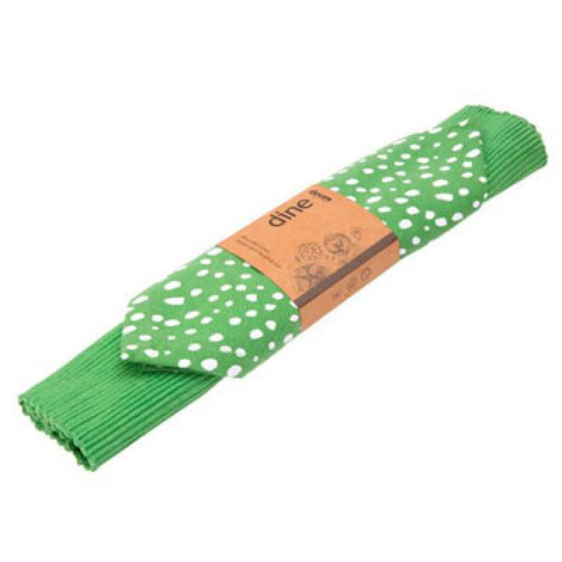 Image of Dexam Sintra Recycled Cotton Spotted Napkin And Placemat Set Green