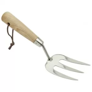 Image of Draper Heritage Stainless Steel Hand Weeding Fork with Ash Handle