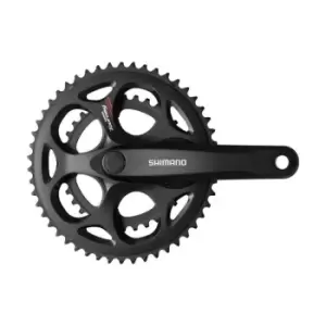 image of Shimano Tourney A070 50/34 Tooth Compact Double Chainset - Square Taper - Black